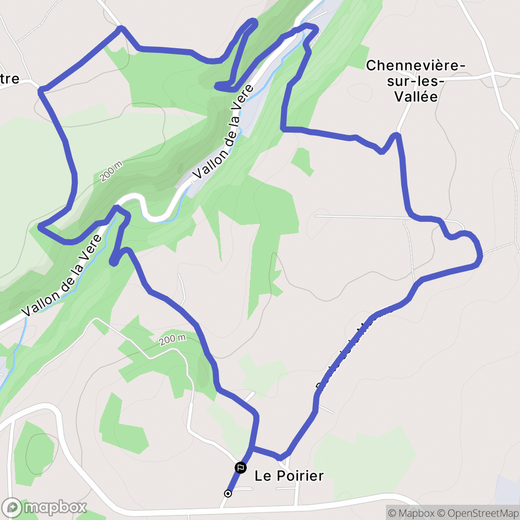 Athis-Val-de-Rouvre : carte du parcours de randonnée - France