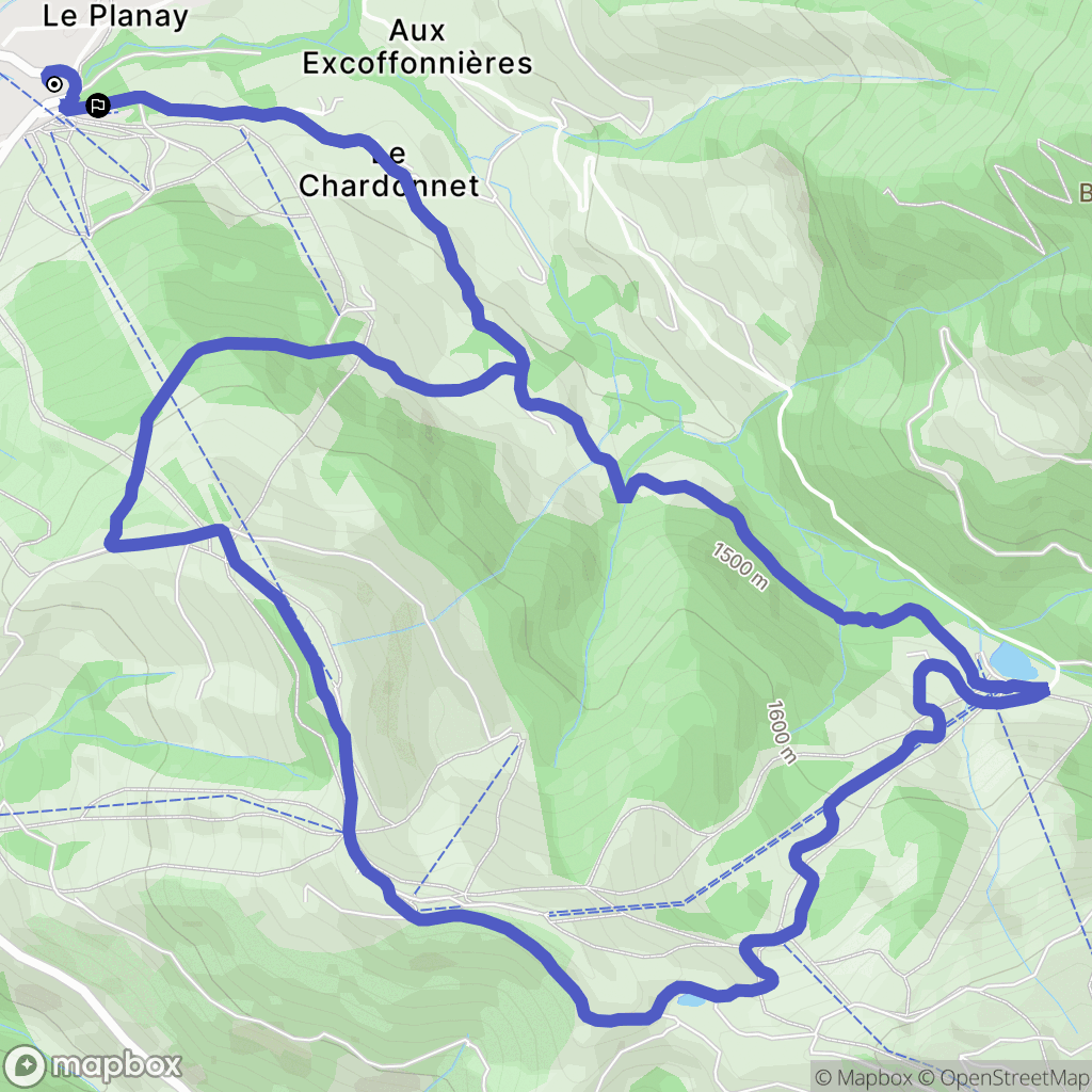 Notre-Dame-de-Bellecombe : carte du parcours de randonnée - France