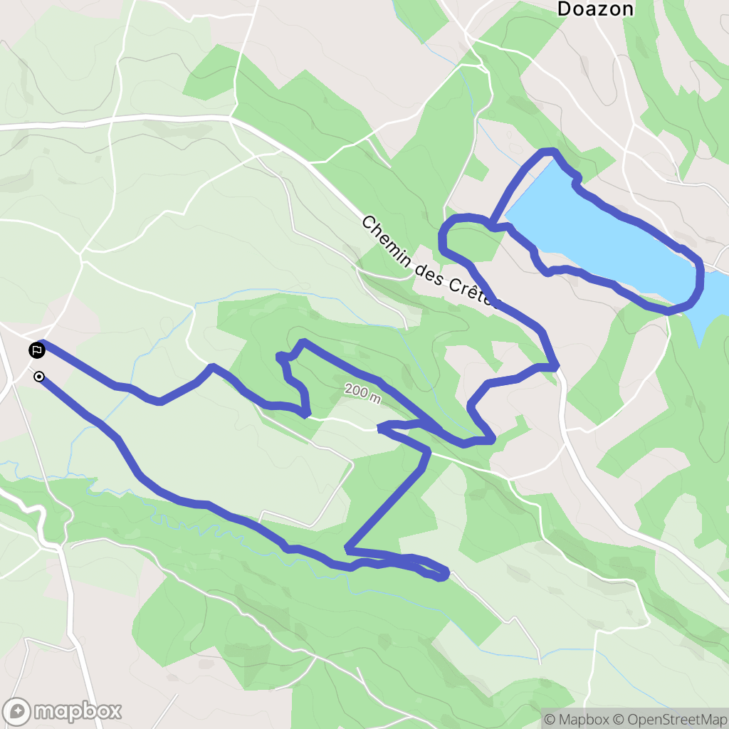 Urdès : carte du parcours de randonnée - France