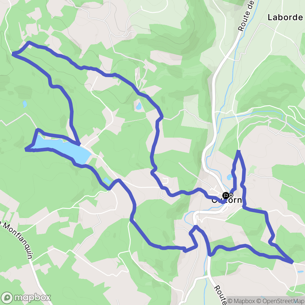 Cuzorn : carte du parcours de randonnée - France