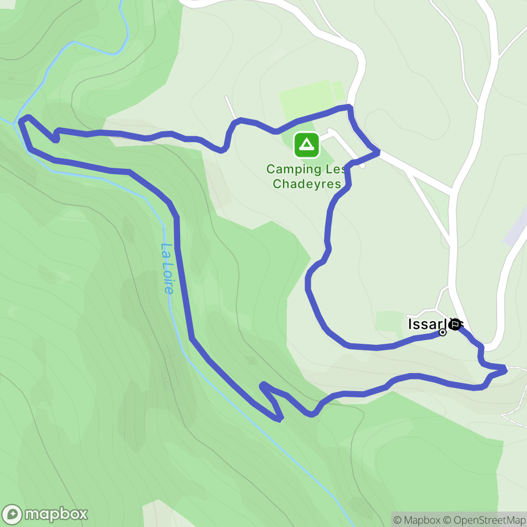 Issarlès : carte du parcours de randonnée - France