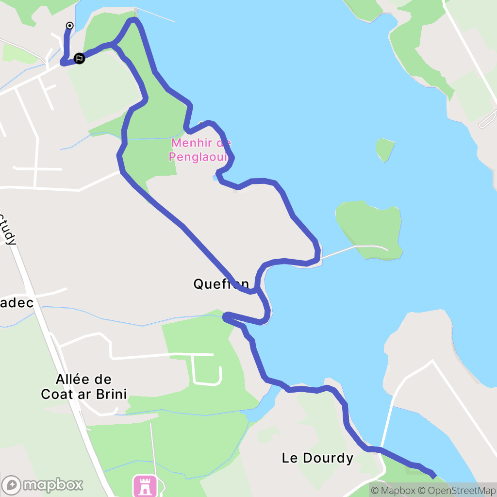 Pont-l'Abbé : carte du parcours de randonnée - France