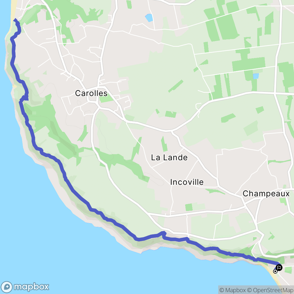 Saint-Jean-le-Thomas : carte du parcours de randonnée - France