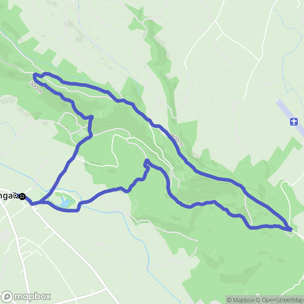Angaïs : carte du parcours de randonnée - France