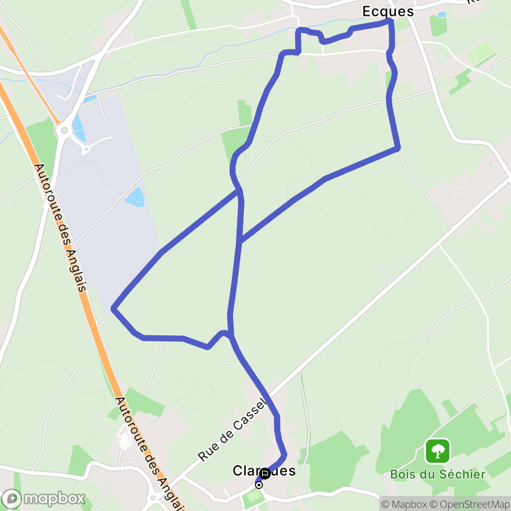Saint-Augustin : carte du parcours de randonnée - France
