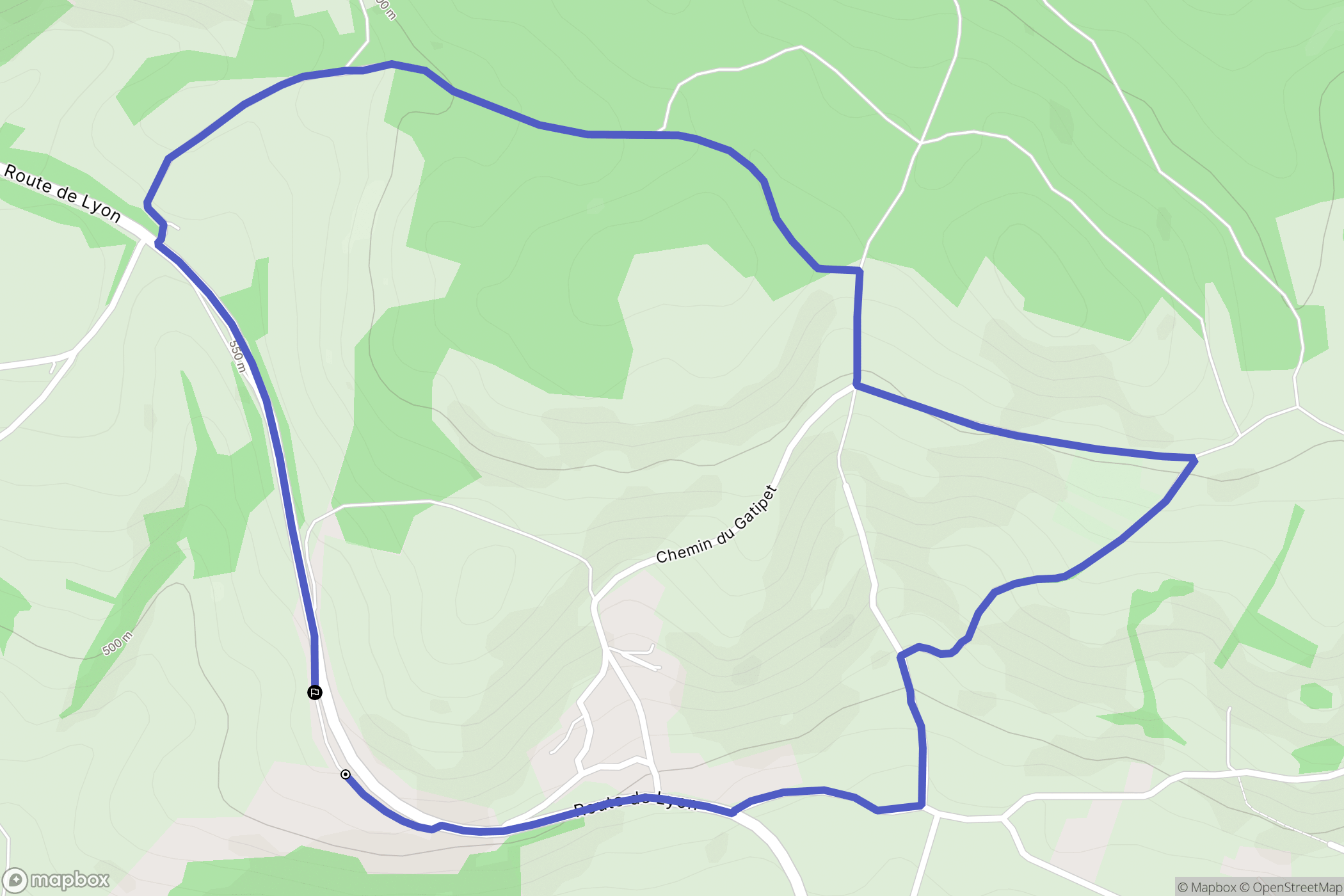 La Frette : carte du parcours de randonnée - France