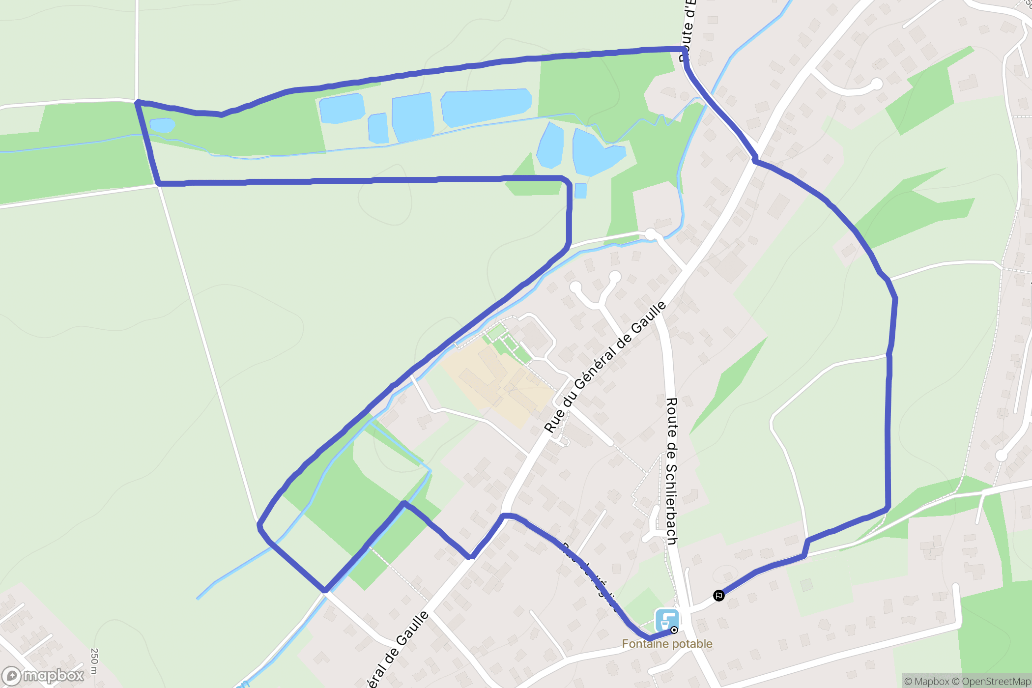 Dietwiller : carte du parcours de randonnée - France