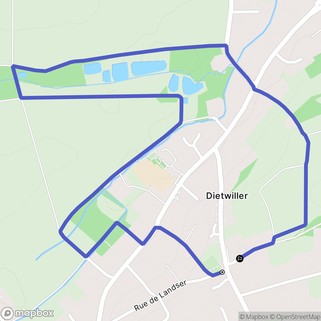 Dietwiller : carte du parcours de randonnée - France