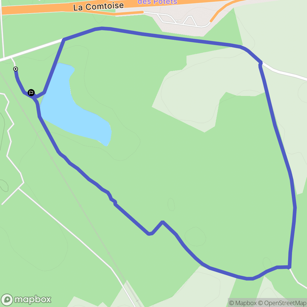Sampans : carte du parcours de randonnée - France
