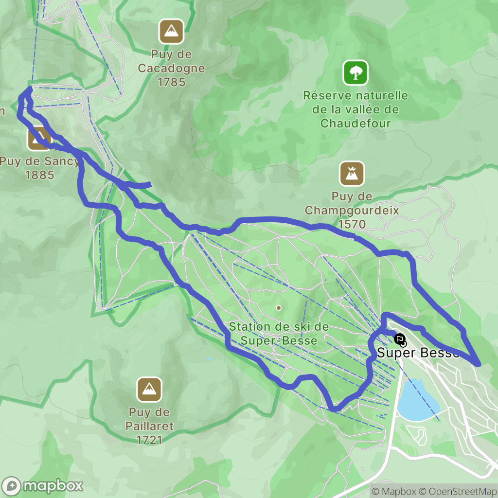 Besse-et-Saint-Anastaise : carte du parcours de randonnée - France