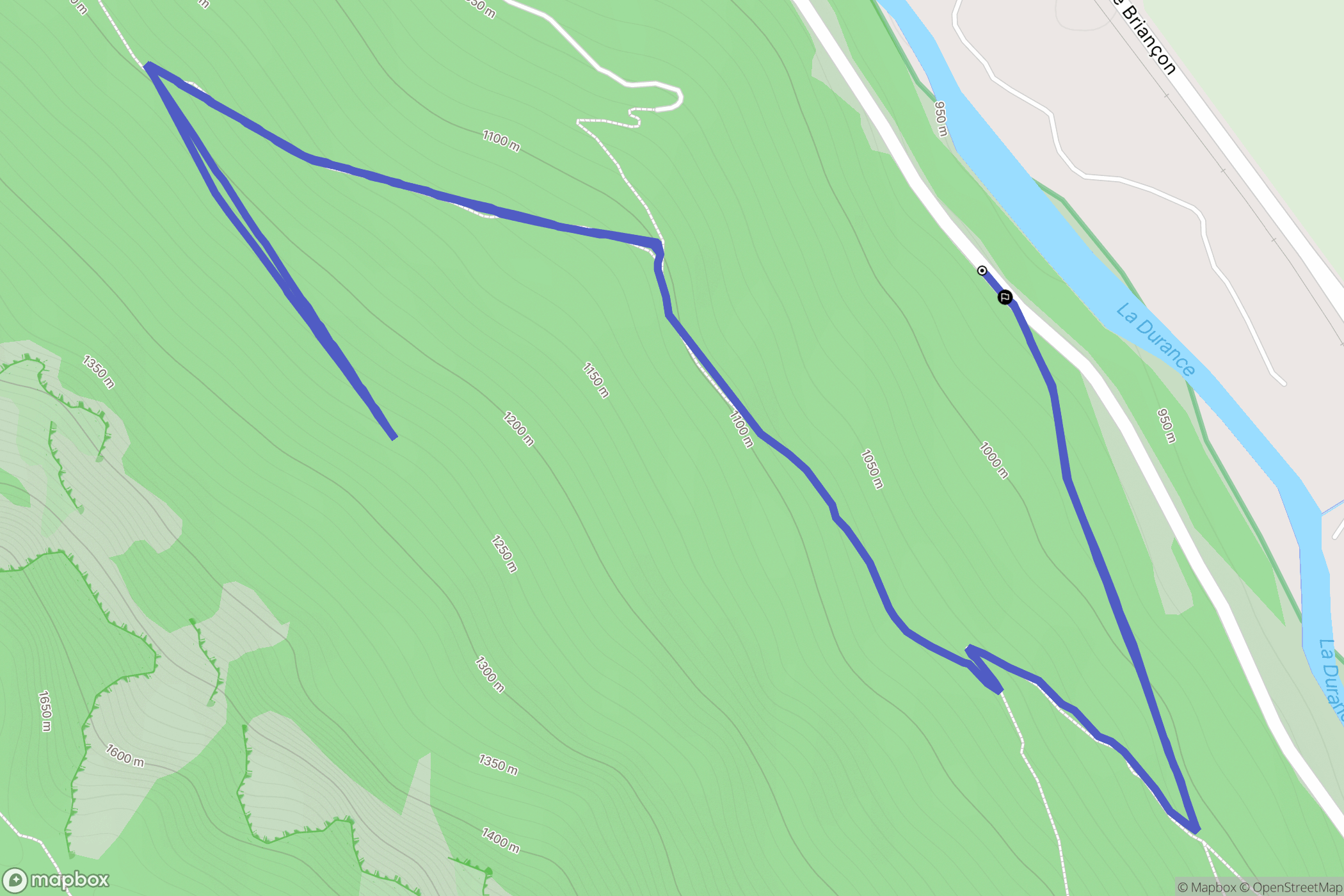 Freissinières : carte du parcours de randonnée - France