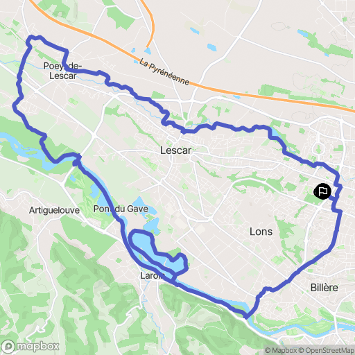Lons : carte du parcours de randonnée - France