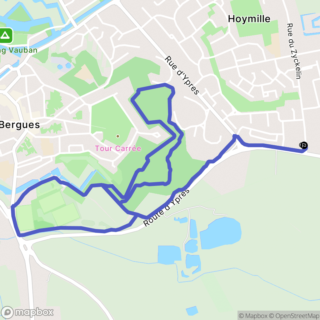 Hoymille : carte du parcours de randonnée - France
