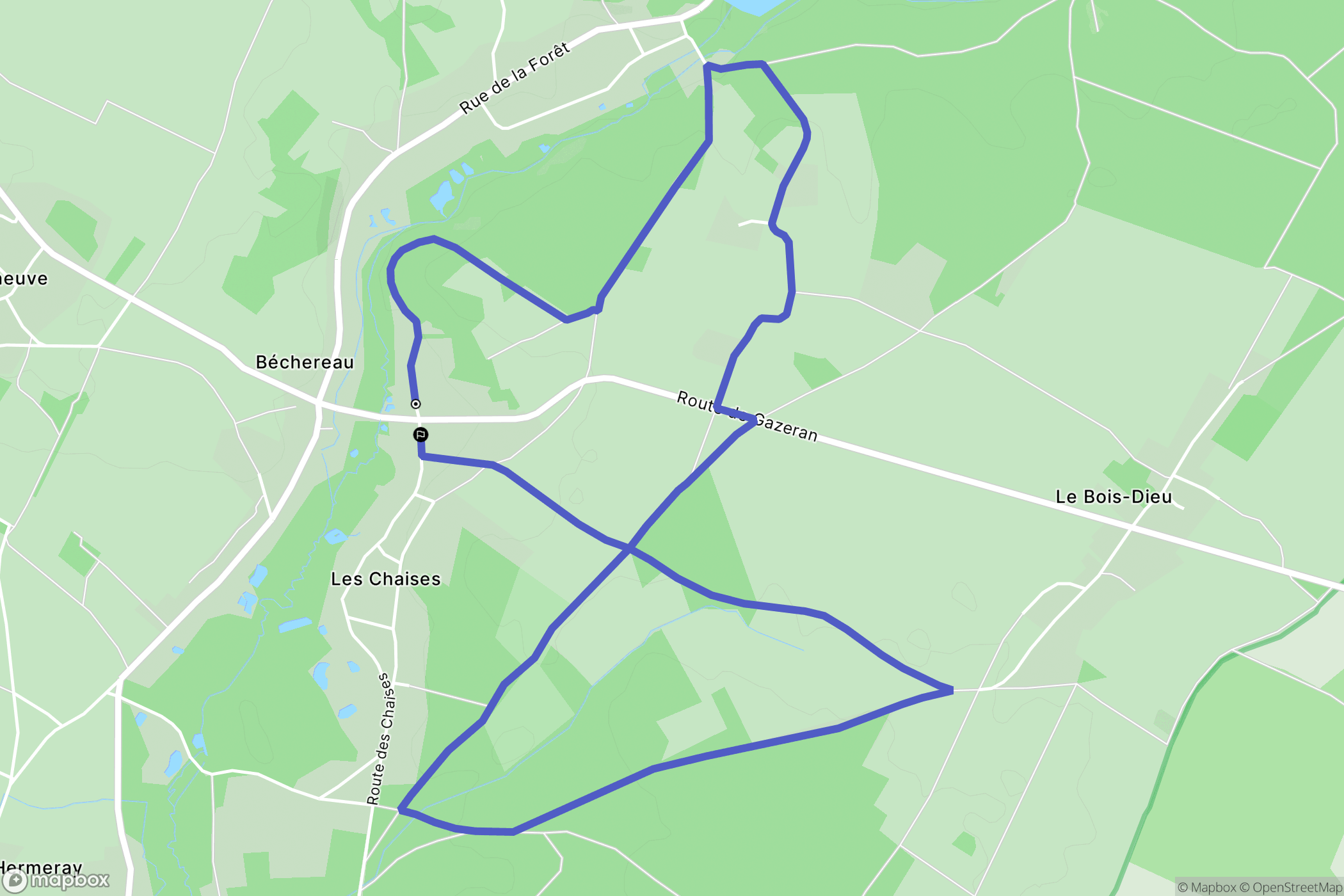 Raizeux : carte du parcours de randonnée - France