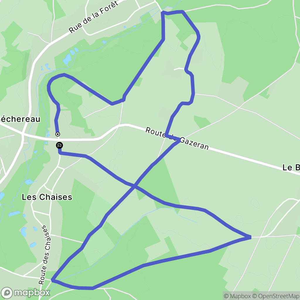 Raizeux : carte du parcours de randonnée - France