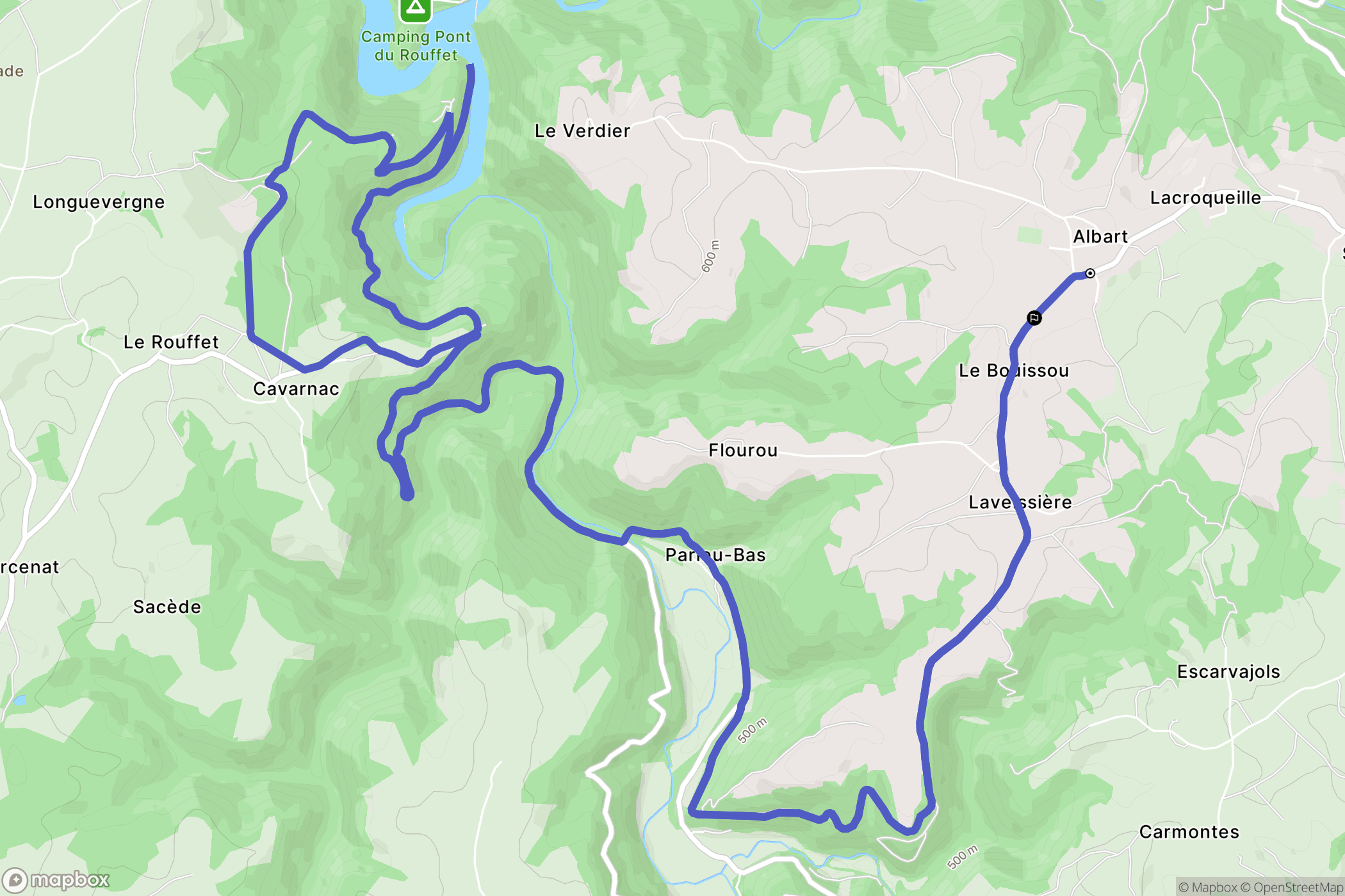 Saint-Illide : carte du parcours de randonnée - France