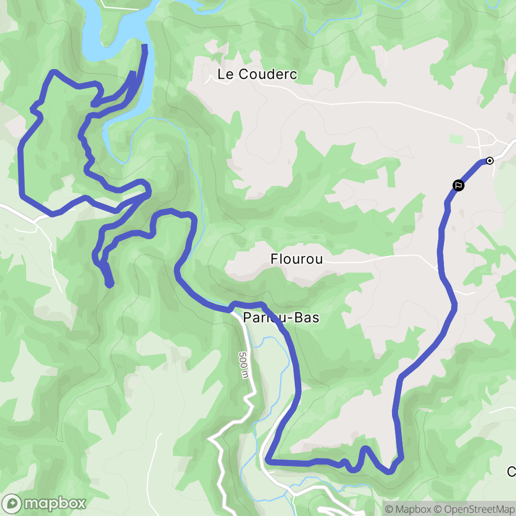 Saint-Illide : carte du parcours de randonnée - France