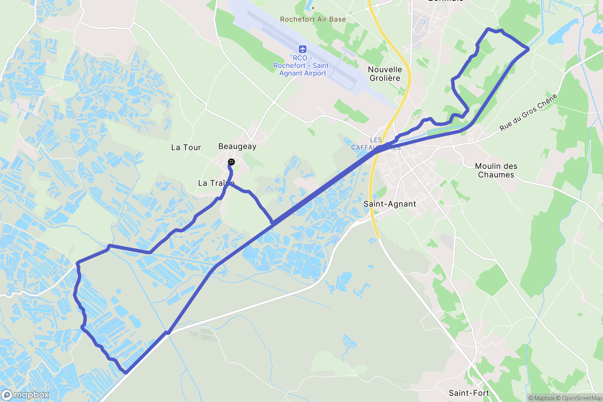 Beaugeay : carte du parcours de randonnée - France