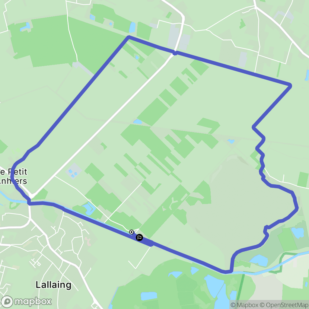 Flines-lez-Raches : carte du parcours de randonnée - France
