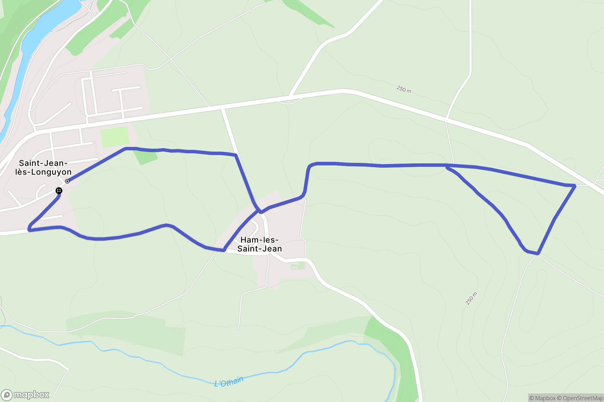 Saint-Jean-lès-Longuyon : carte du parcours de randonnée - France