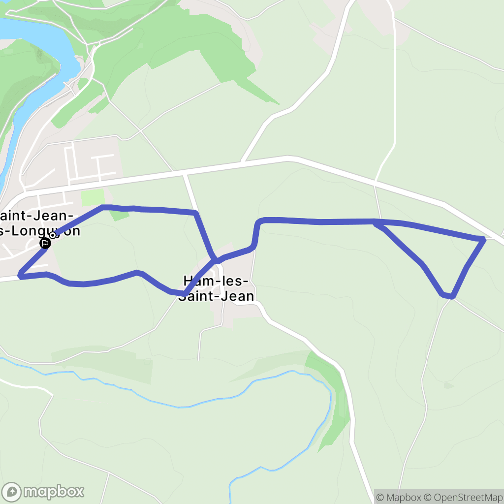 Saint-Jean-lès-Longuyon : carte du parcours de randonnée - France