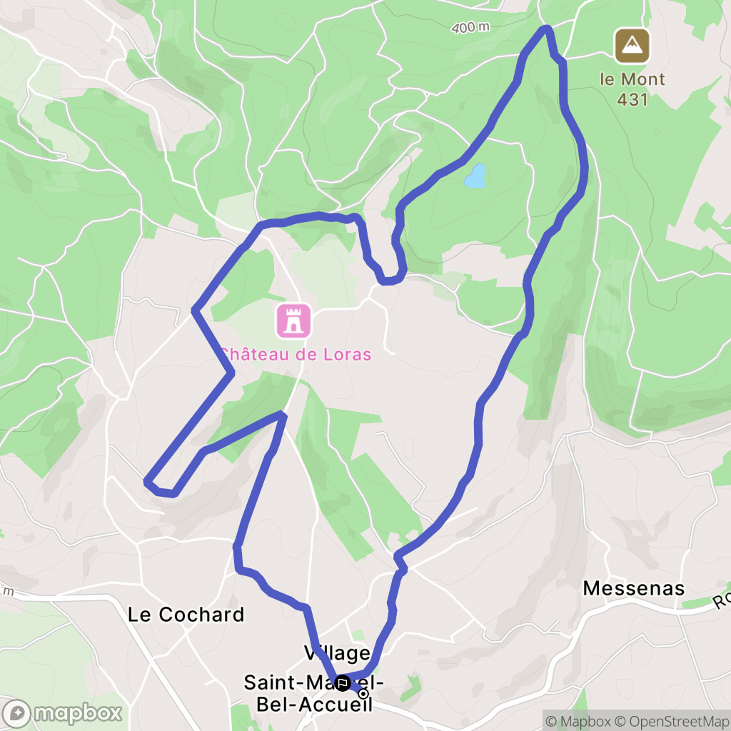 Saint-Marcel-Bel-Accueil : carte du parcours de randonnée - France