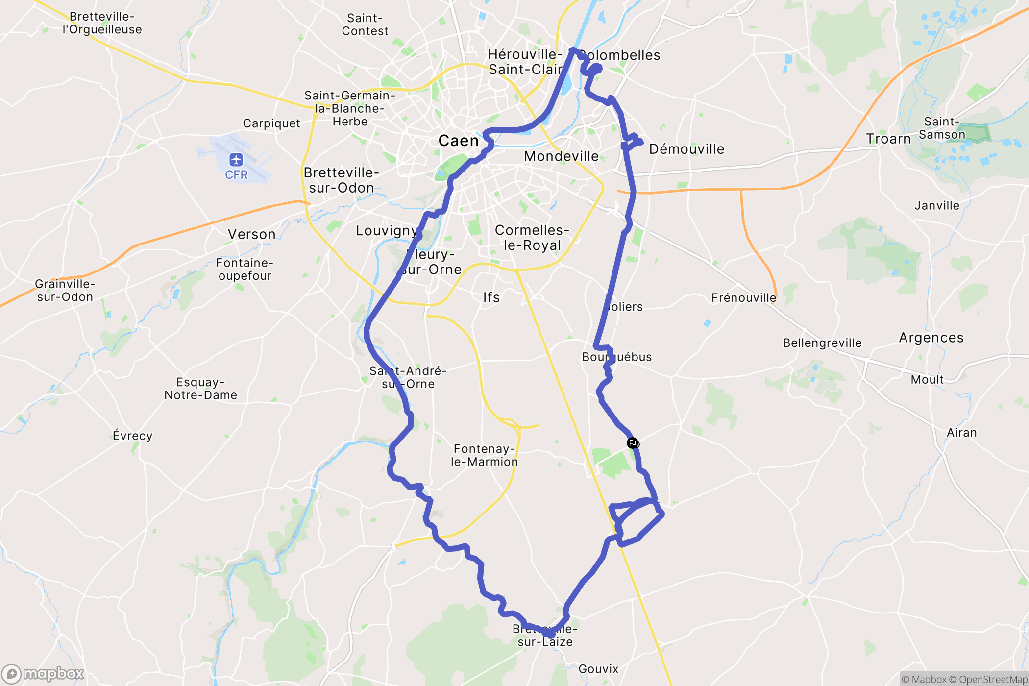 Le Castelet : carte du parcours de randonnée - France