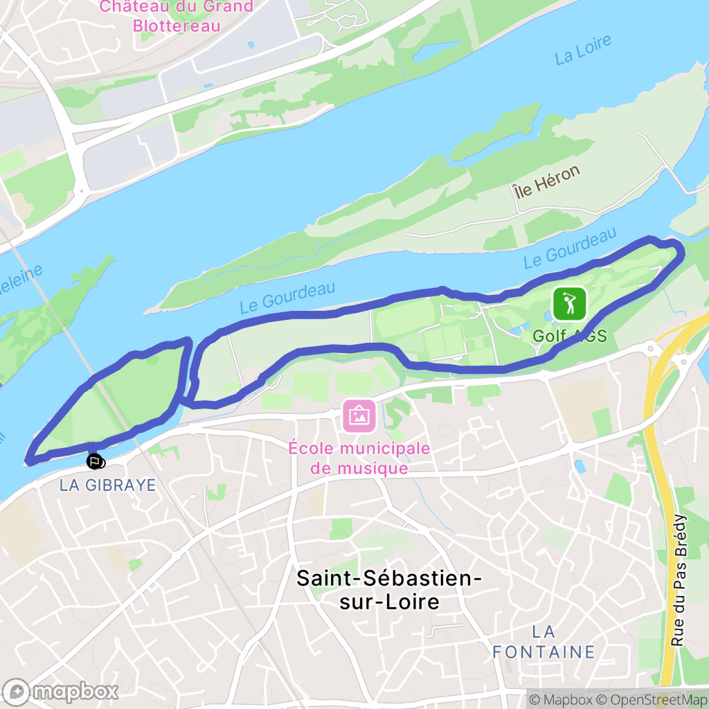 Saint-Sébastien-sur-Loire : carte du parcours de randonnée - France