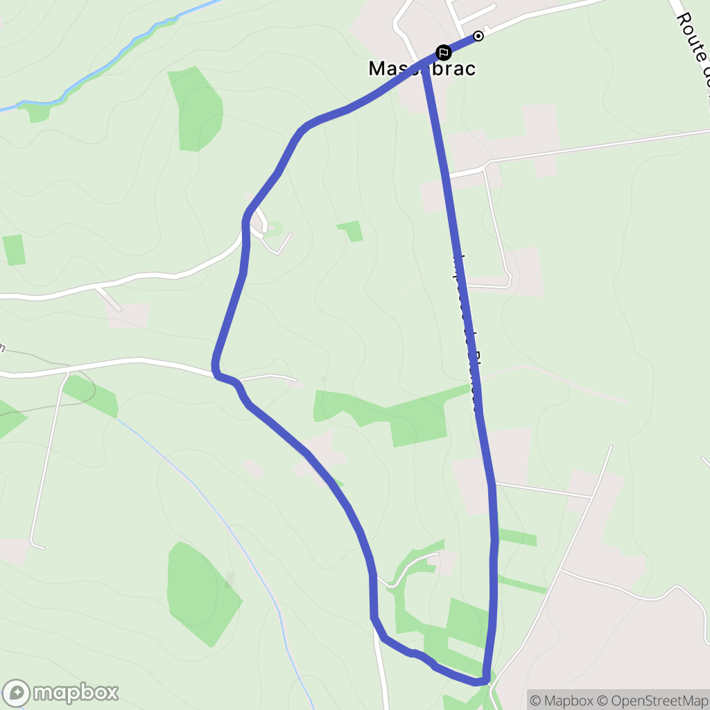 Massabrac : carte du parcours de randonnée - France