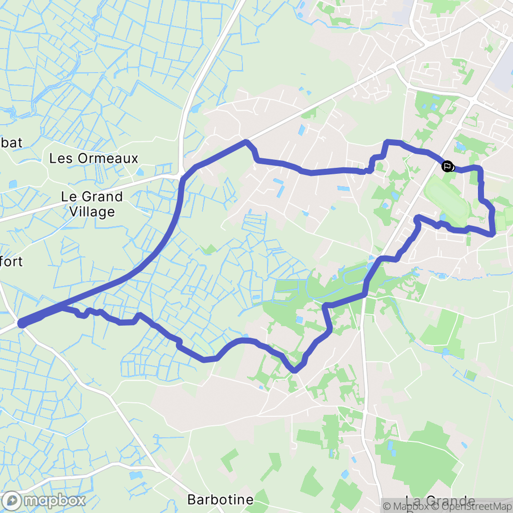 Challans : carte du parcours de randonnée - France