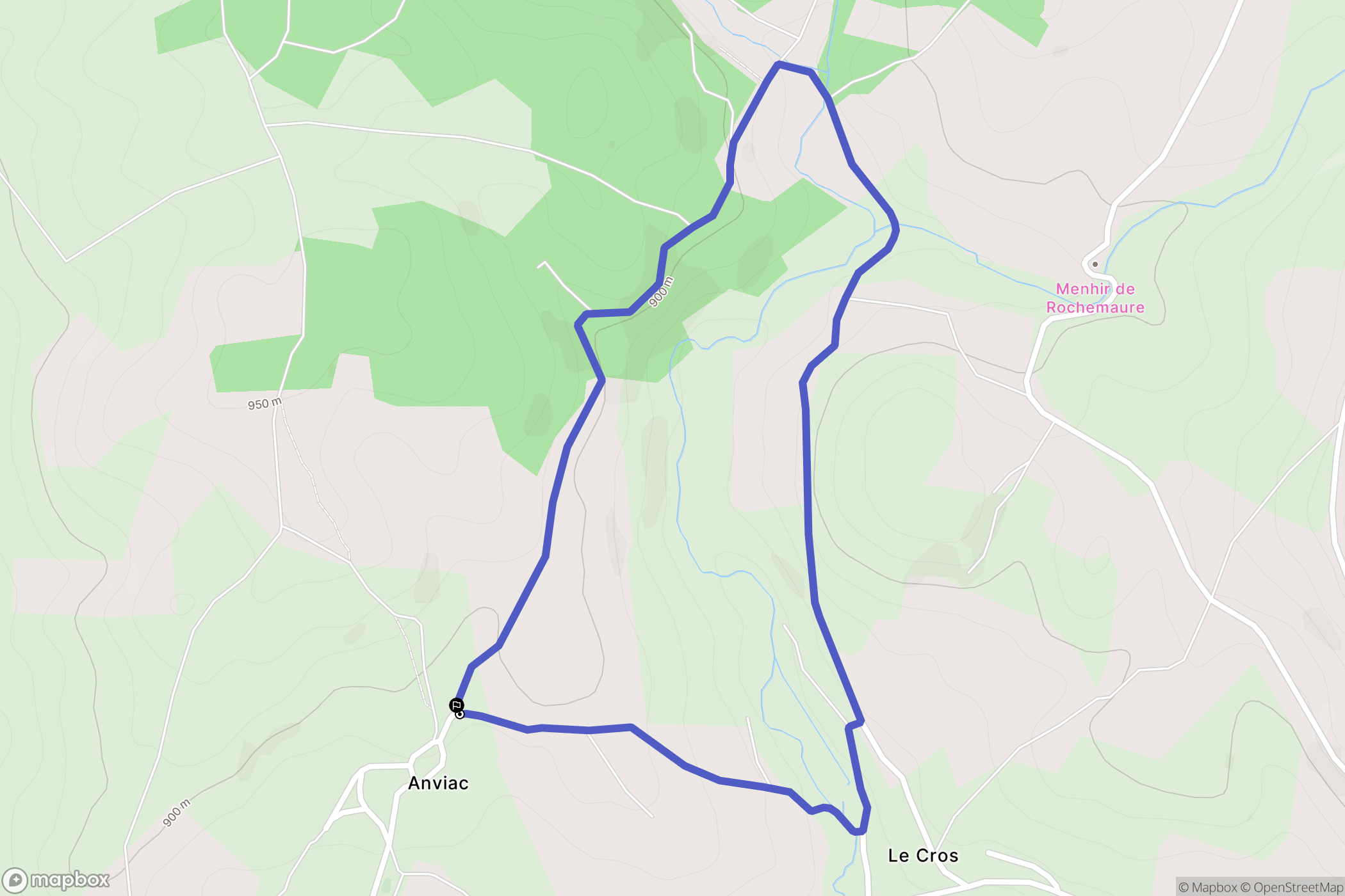 Saint-Paulien : carte du parcours de randonnée - France
