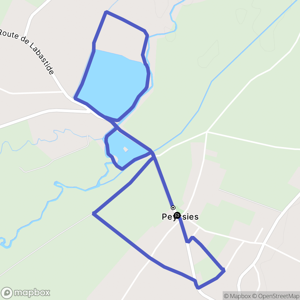 Peyssies : carte du parcours de randonnée - France