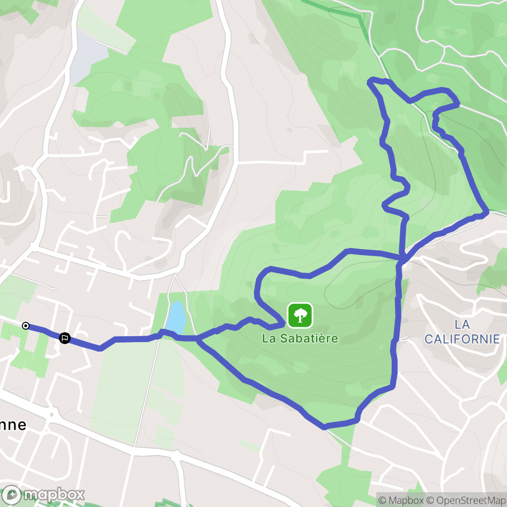 Carqueiranne : carte du parcours de randonnée - France