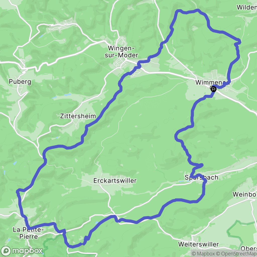 Wimmenau : carte du parcours de randonnée - France