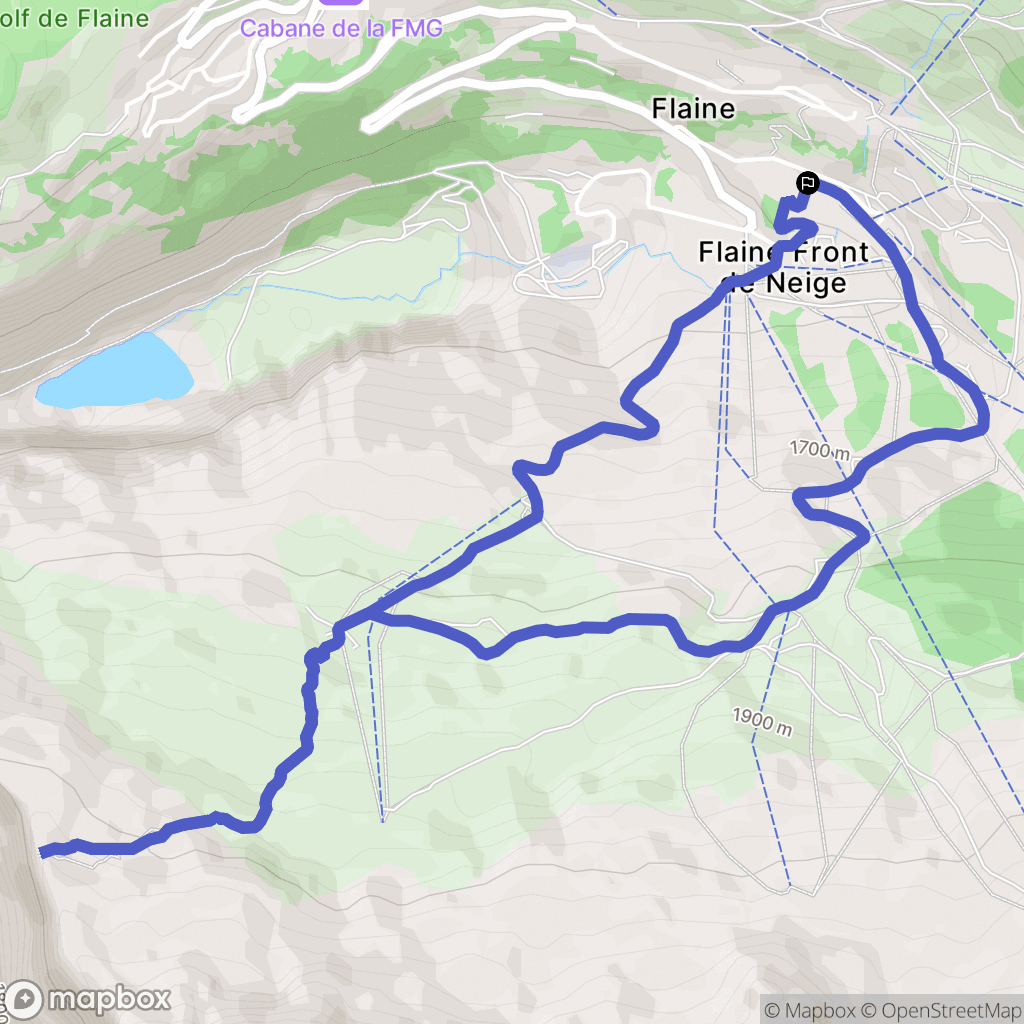 Arâches-la-Frasse : carte du parcours de randonnée - France