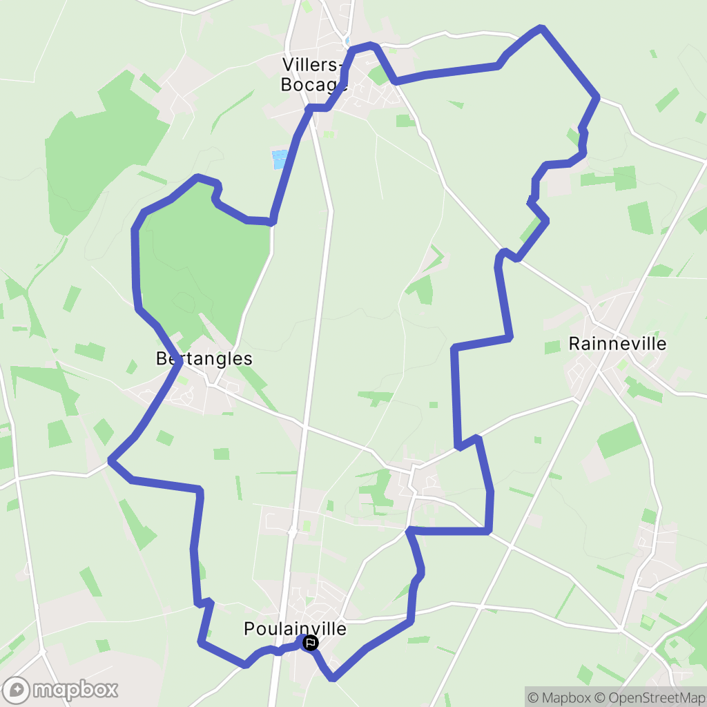 Poulainville : carte du parcours de randonnée - France