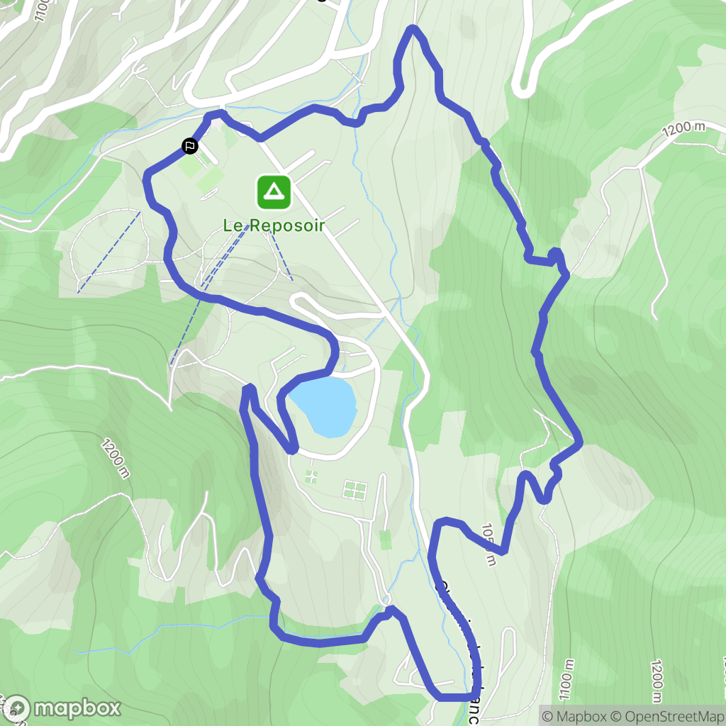 Le Reposoir : carte du parcours de randonnée - France