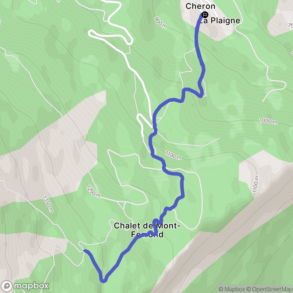 Magland : carte du parcours de randonnée - France