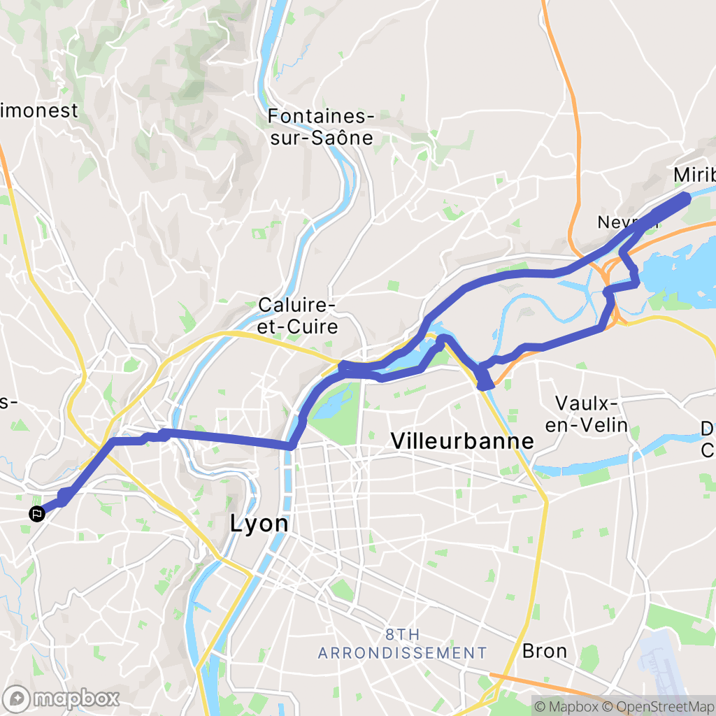 Tassin-la-Demi-Lune : carte du parcours de randonnée - France