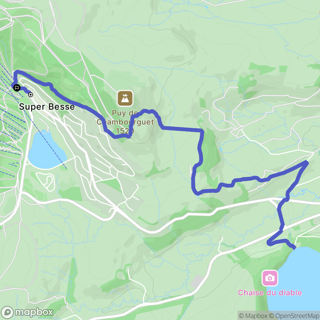 Besse-et-Saint-Anastaise : carte du parcours de randonnée - France