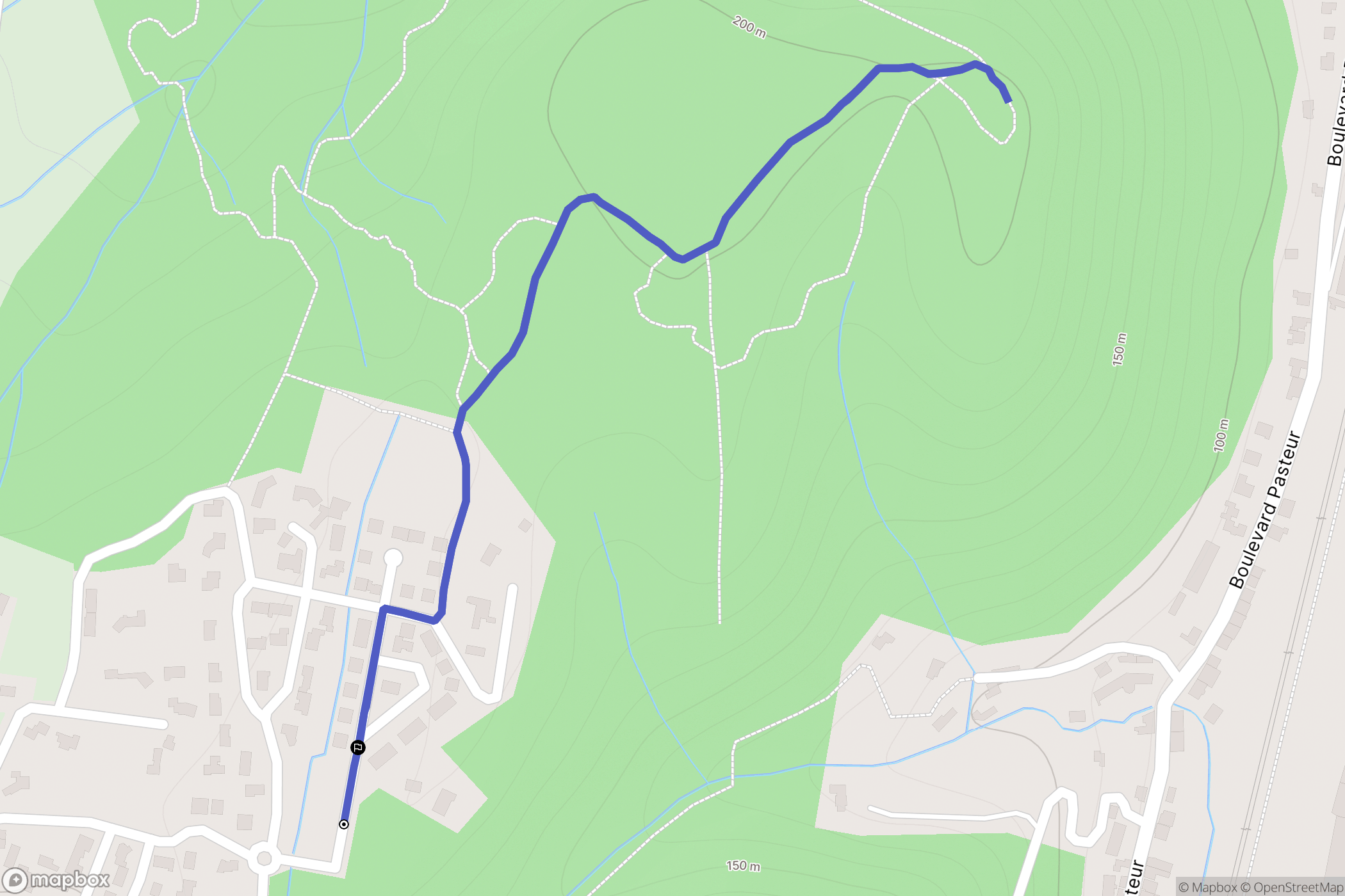 Le Teil : carte du parcours de randonnée - France