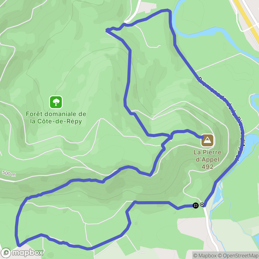 Étival-Clairefontaine : carte du parcours de randonnée - France