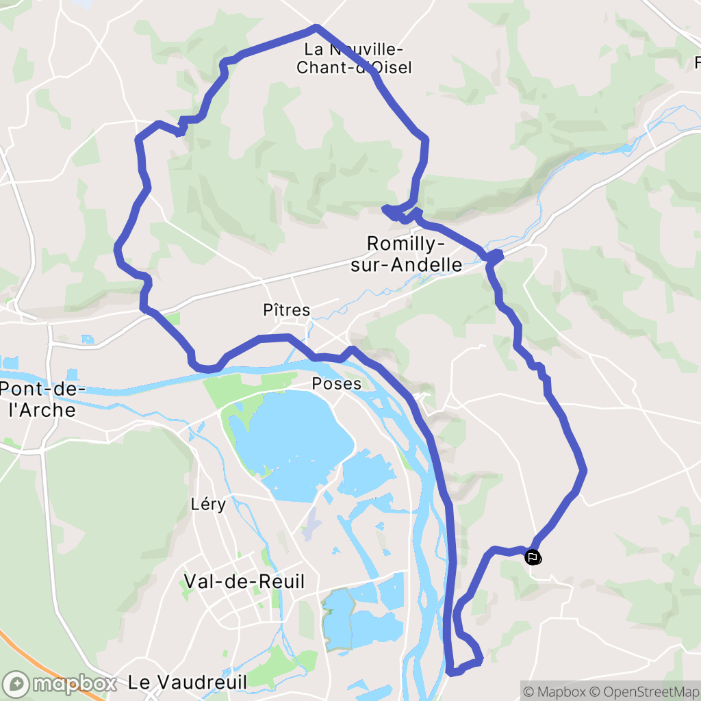 Vatteville : carte du parcours de randonnée - France