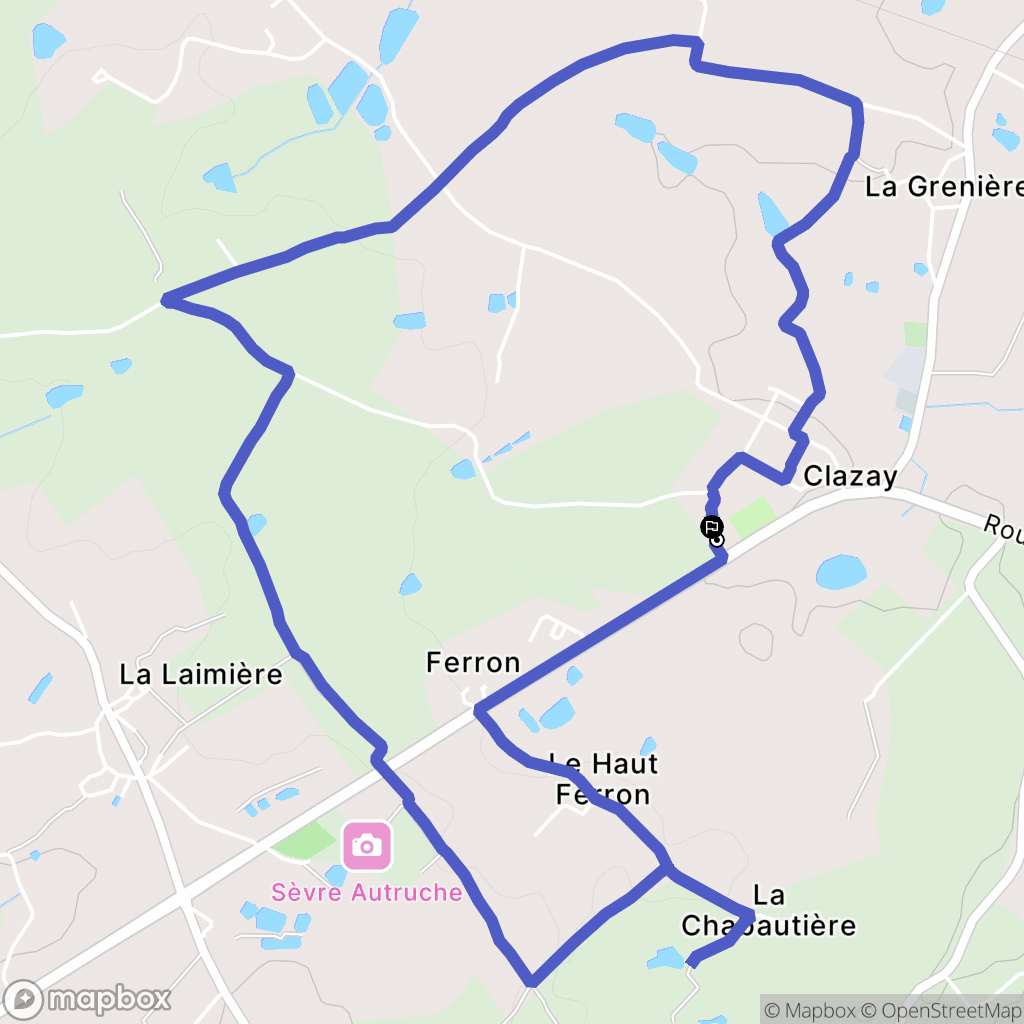 Bressuire : carte du parcours de randonnée - France