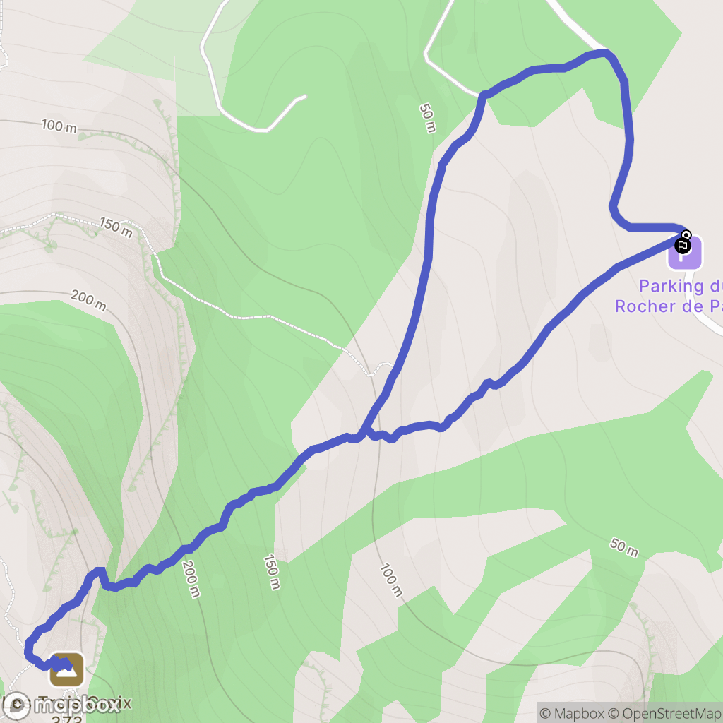 Roquebrune-sur-Argens : carte du parcours de randonnée - France