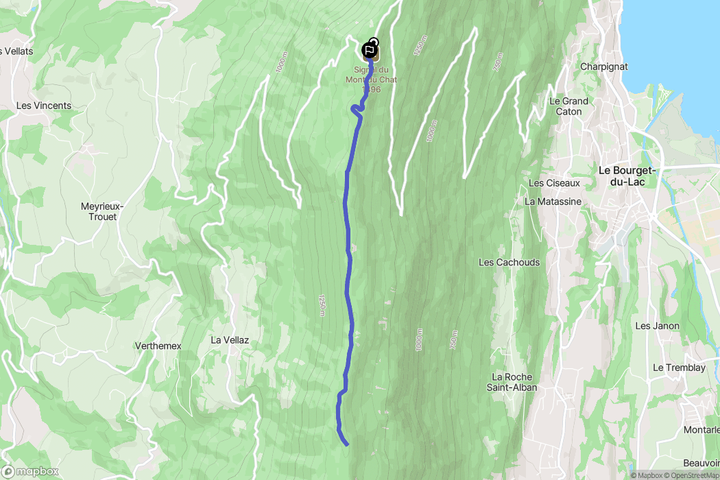 Saint-Paul : carte du parcours de randonnée - France