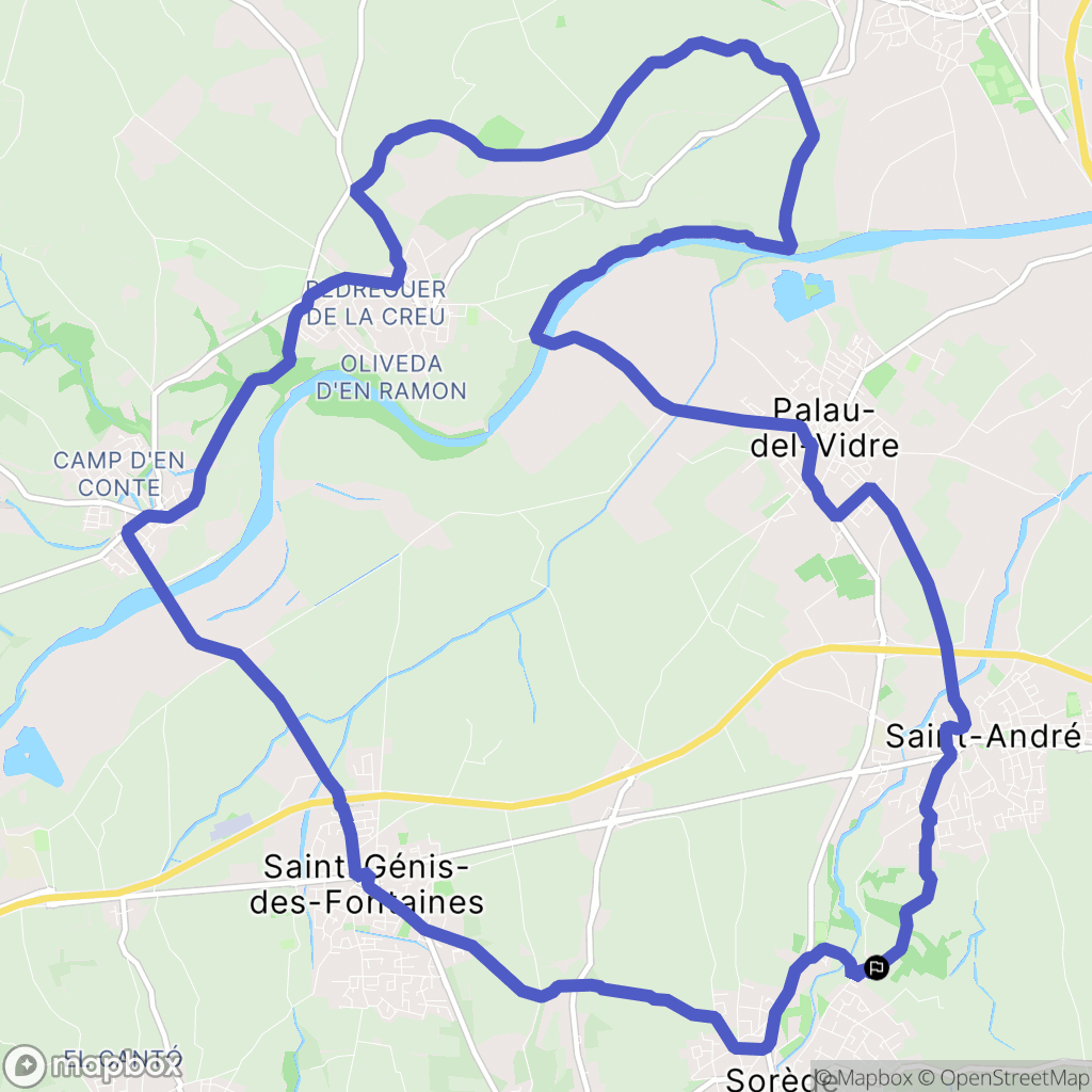 Sorède : carte du parcours de randonnée - France