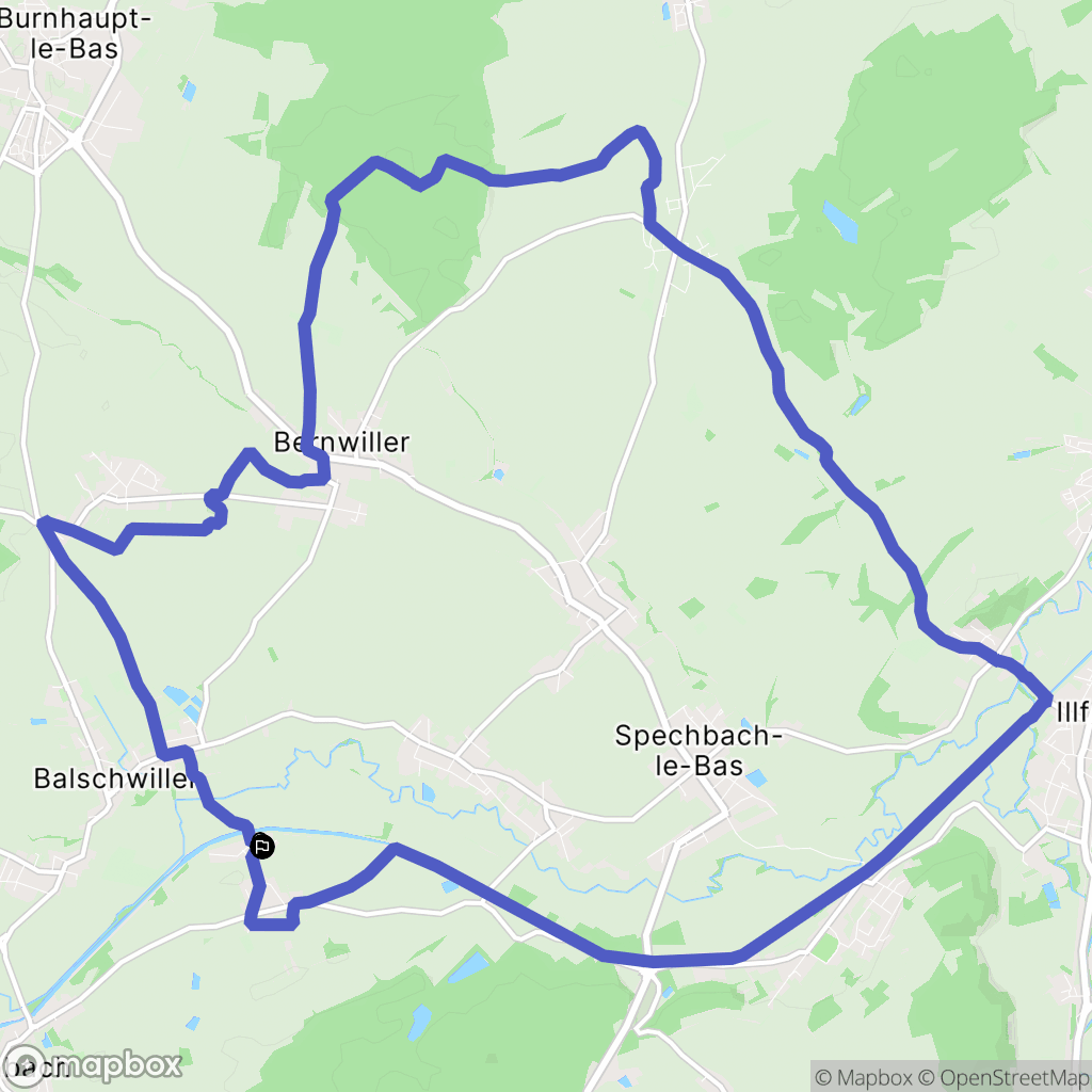 Eglingen : carte du parcours de randonnée - France