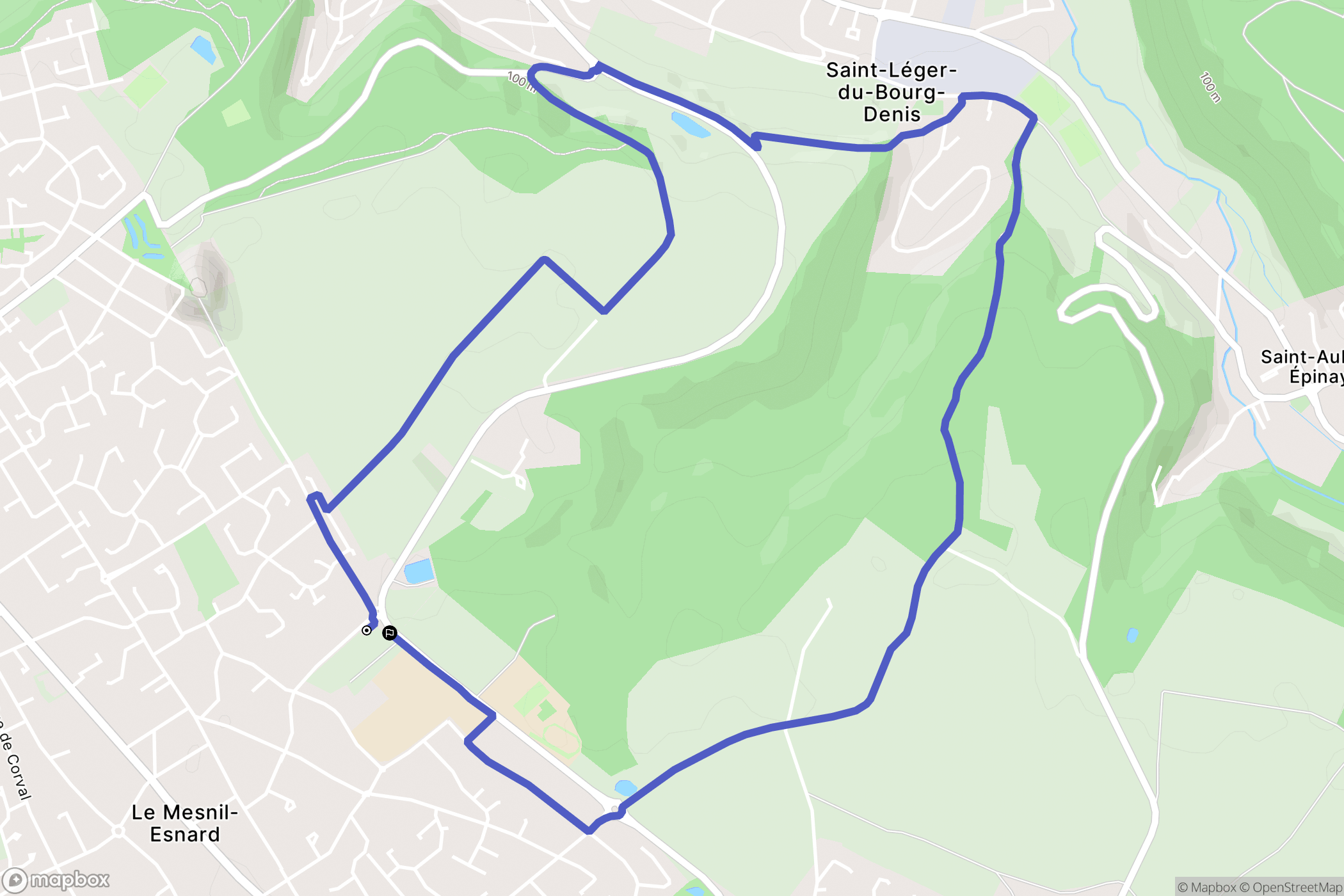 Le Mesnil-Esnard : carte du parcours de randonnée - France