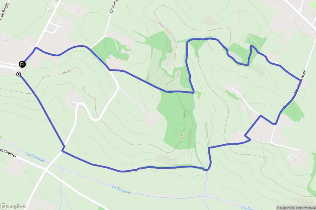Lavalette : carte du parcours de randonnée - France